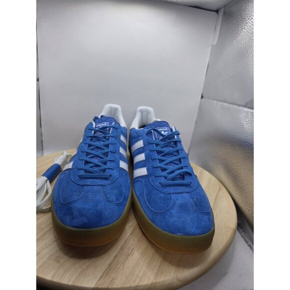 Adidas Gazelle Shoes Sneakers Blue Bird Gum Men’s Size 13 H06260 - Picture 2 of 8